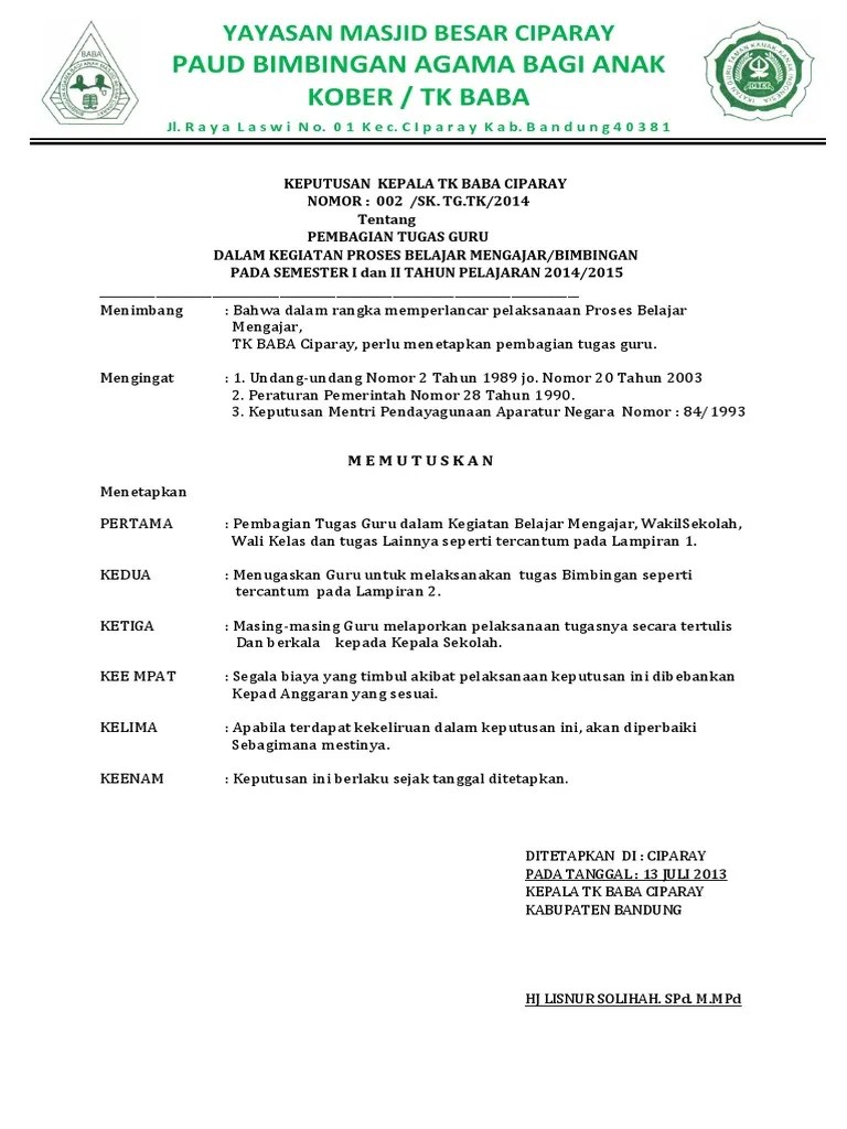 Yayasan masjid nurul fajri pondok jaya logo dan kop surat. Kop Surat Baba Pdf