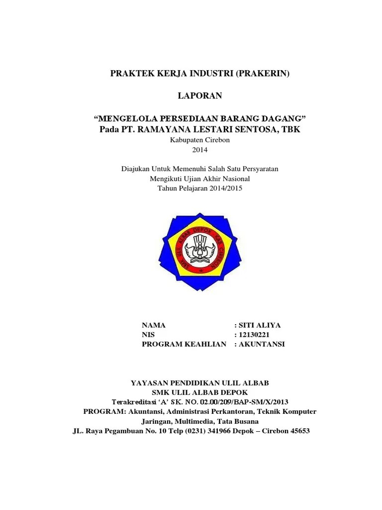 Praktek kerja instansi di dppkad kab. Contoh Laporan Magang Smk Jurusan Administrasi Perkantoran Nusagates