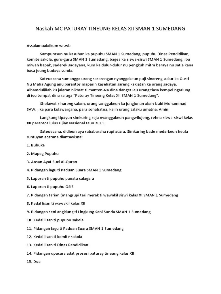 Naskah MC Basa Sunda | PDF