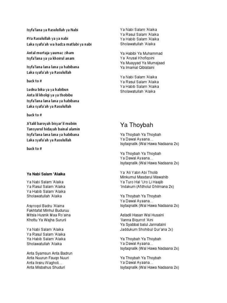 Lagu sholawat habib syech 17 agustus sma jaten. Lirik Sholawat Pdf