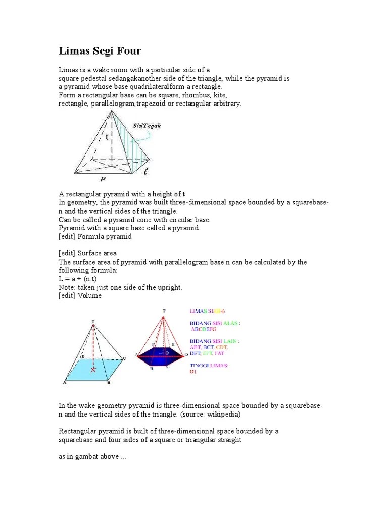 Telah terjual lebih dari 4. Limas Mona Rectangle Triangle