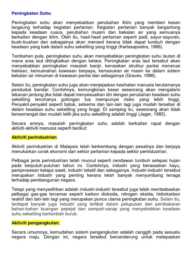 Cara Untuk Menghalang Peningkatan Suhu Dunia / Belia4sdg Posts Facebook
