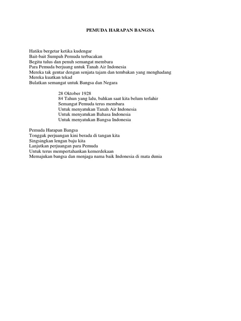 Puisi Sumpah Pemuda | PDF