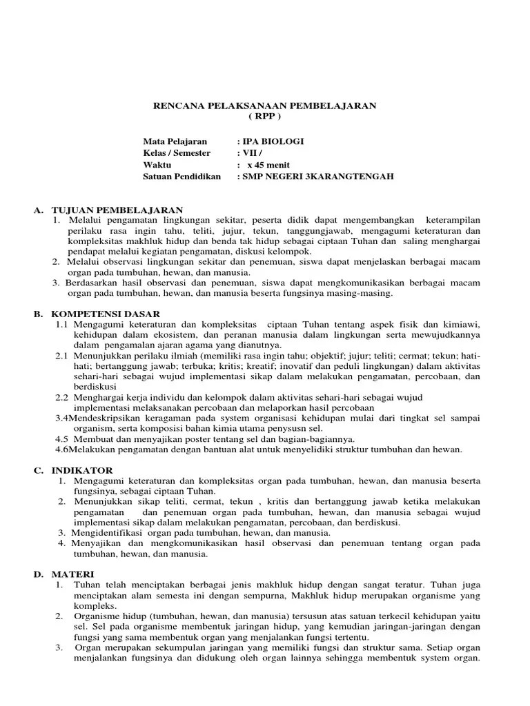 Sistem Organisasi Kehidupan | PDF