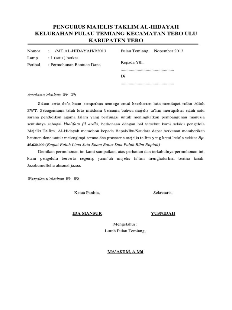 Proposal Majelis Taklim | PDF