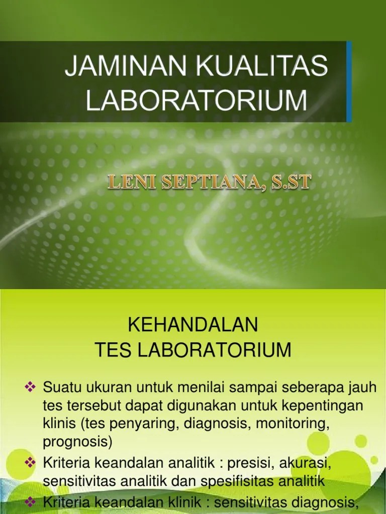 Jaminan Kualitas Lab | PDF