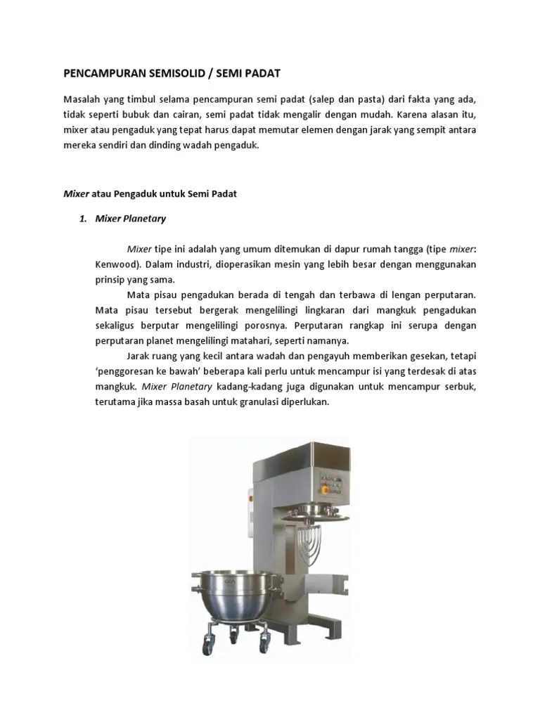Alat Pencampuran Semisolid | PDF