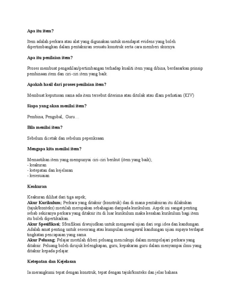 Apa Itu Item | PDF