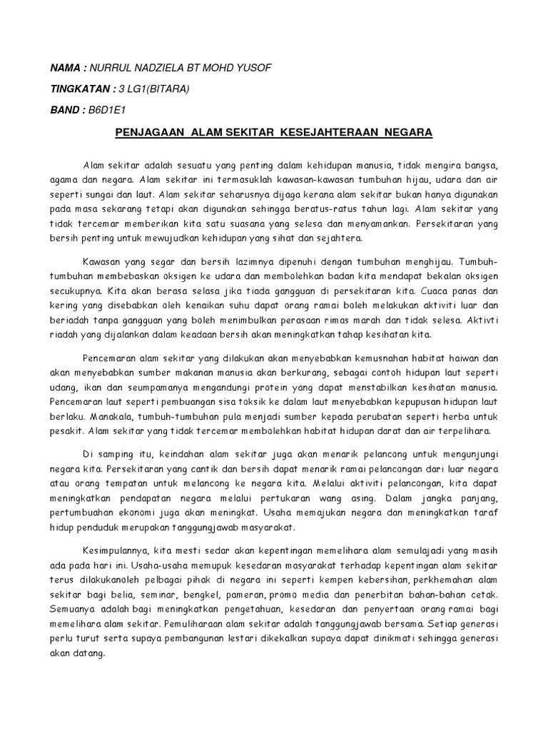 Ada beberapa cara untuk melestarikan lingkungan untuk kelestarian alam di sekitar kita. Karangan Fakta Pt3 Alam Sekitar
