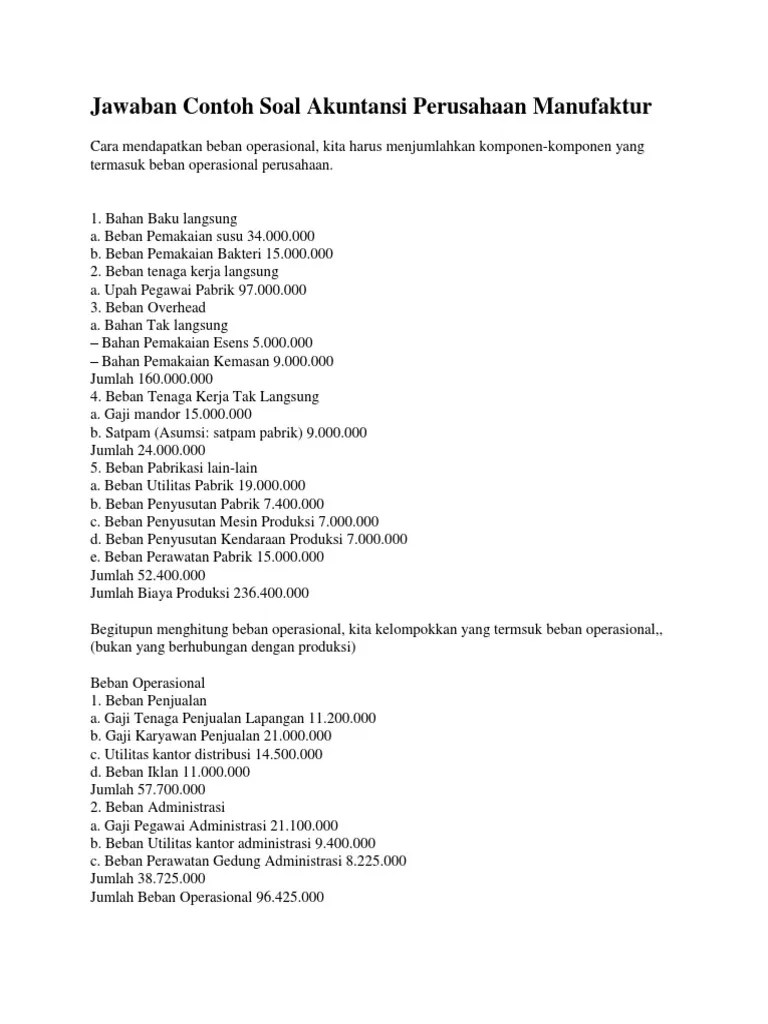 Investasi pada surat berharga diperkirakan akan memberikan tingkat keuntungan sebesar 20%. Contoh Soal Anggaran Komprehensif Beserta Jawabannya