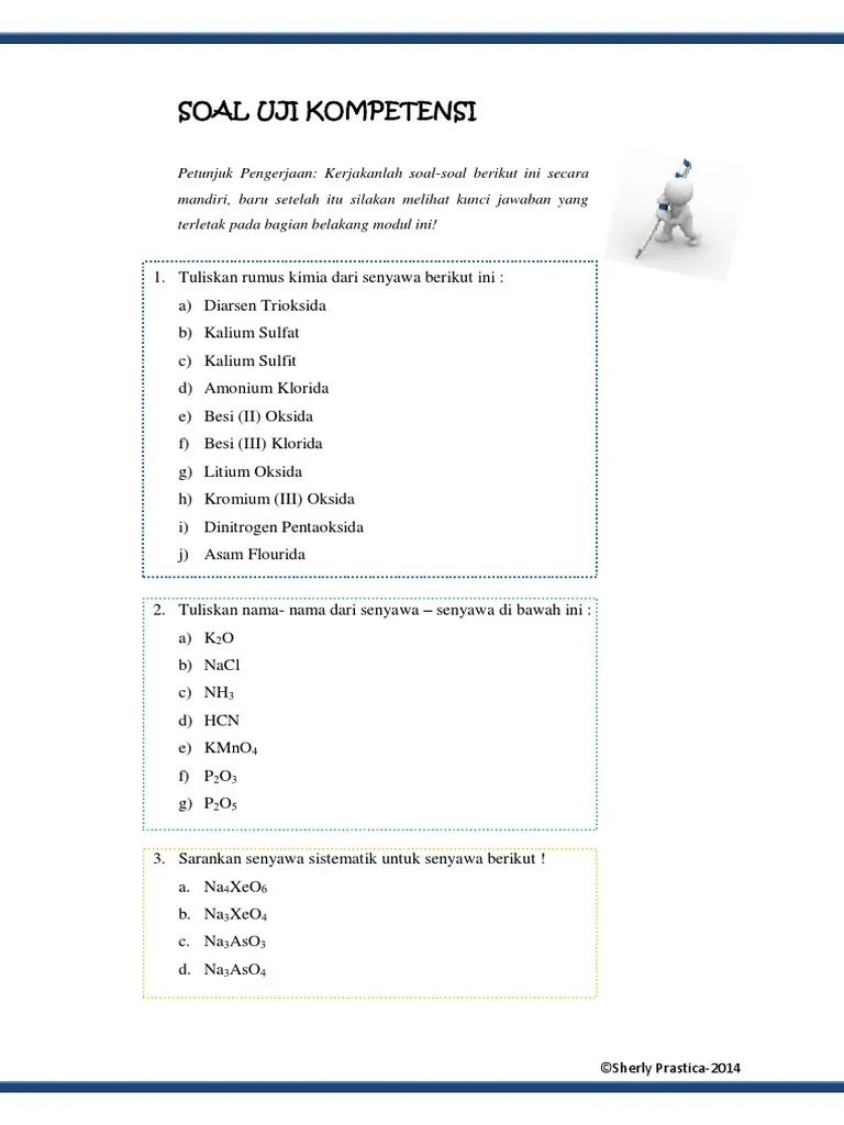 Soal Uji Kompetensi Tatanama Senyawa Anorganik | PDF