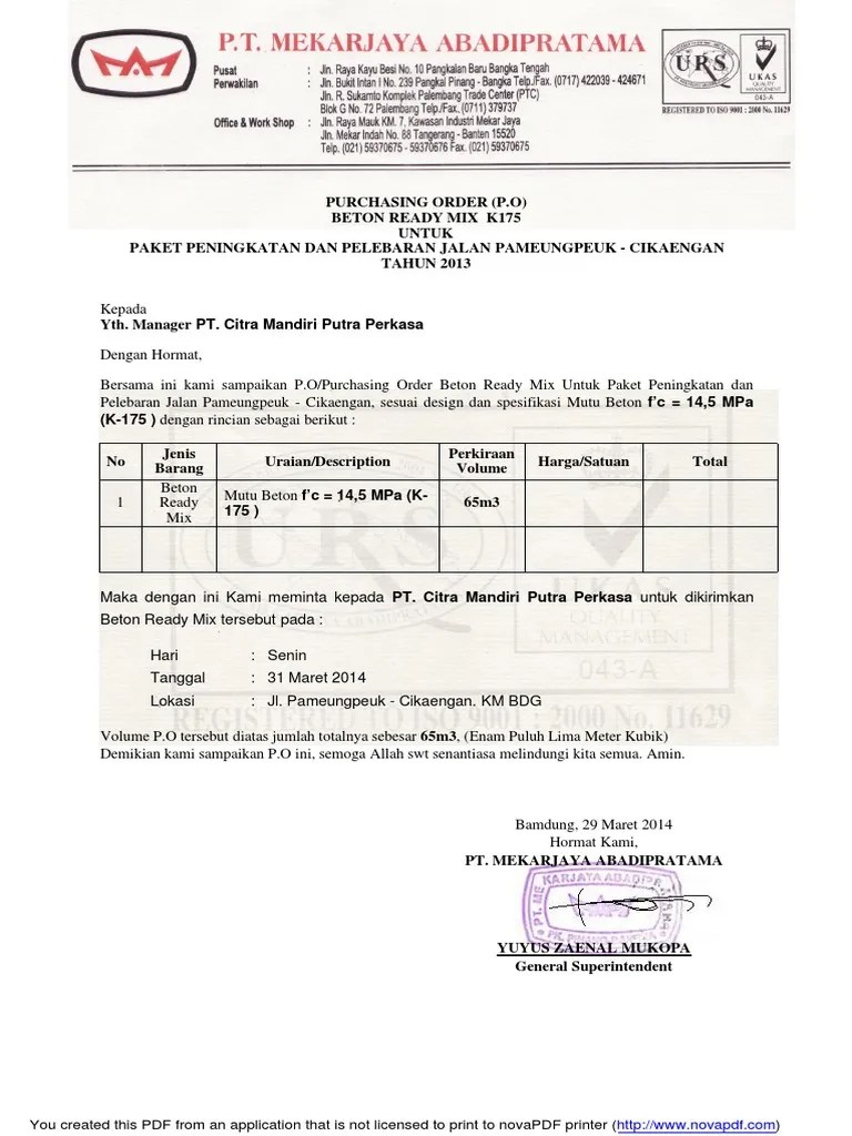 Spesifikasi dan gambar atau sebagaimana yang disetujui oleh pengawas. Contoh Surat Permintaan Penawaran Pdf