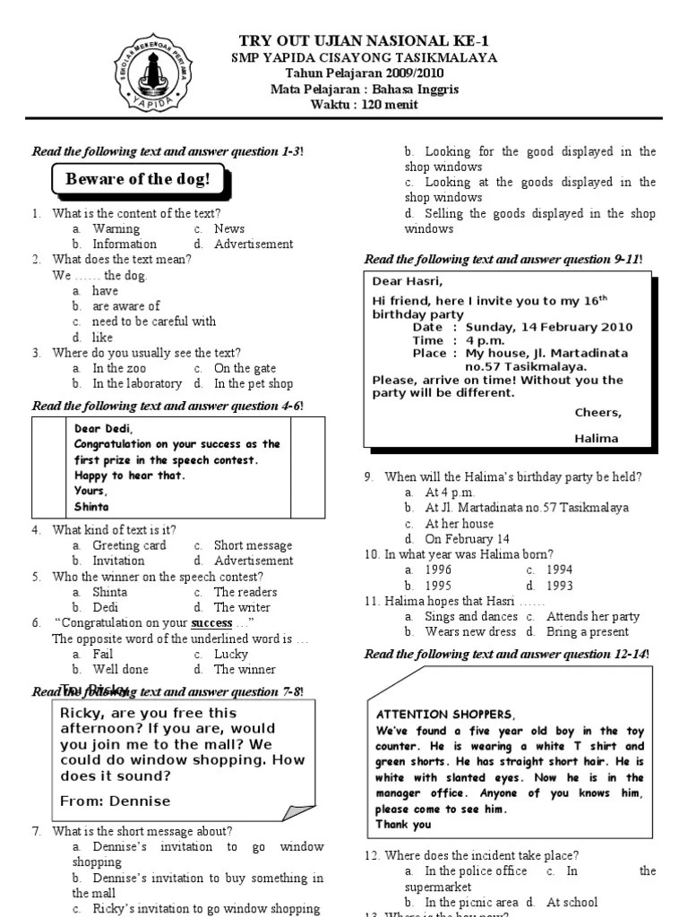 Situs ini dipersiapkan sebagai layanan sistem informasi ppdb online atau psb online jenjang sekolah sd, smp, sma dan smk di wilayah dinas . Soal T0 1 Bahasa Inggris Smp Pdf Snow White Leisure