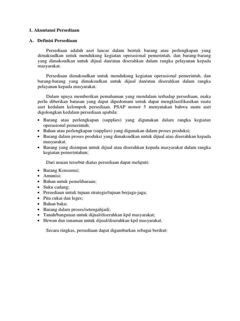 Resume Akuntansi Persediaan Dan Investasi Pemerintahan | PDF