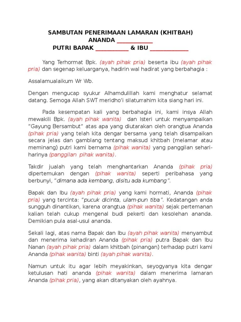 Contoh Teks Mc Acara Lamaran Pernikahan - Berbagai Teks Penting