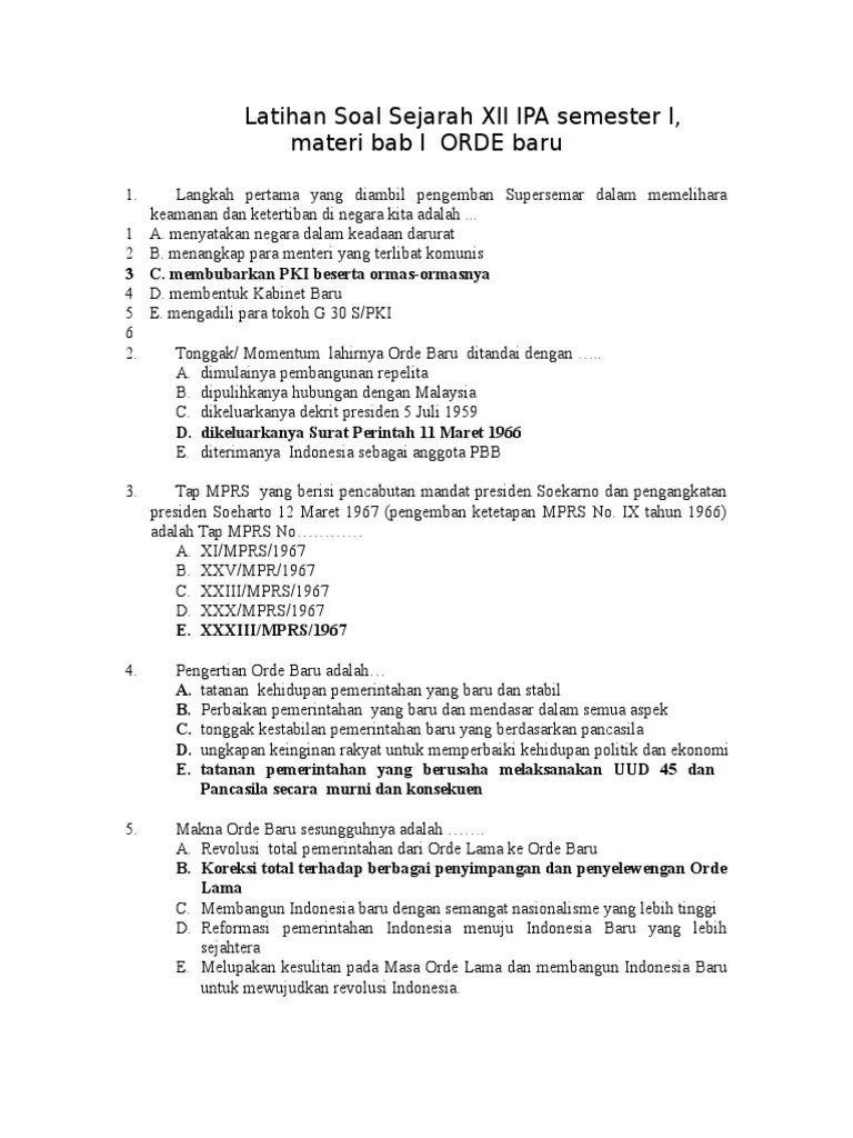 Agar format essay rapi dan terstruktur, ada 3 tips yang . Soal Sejarah Tentang Orde Baru Beserta Jawaban Nasi