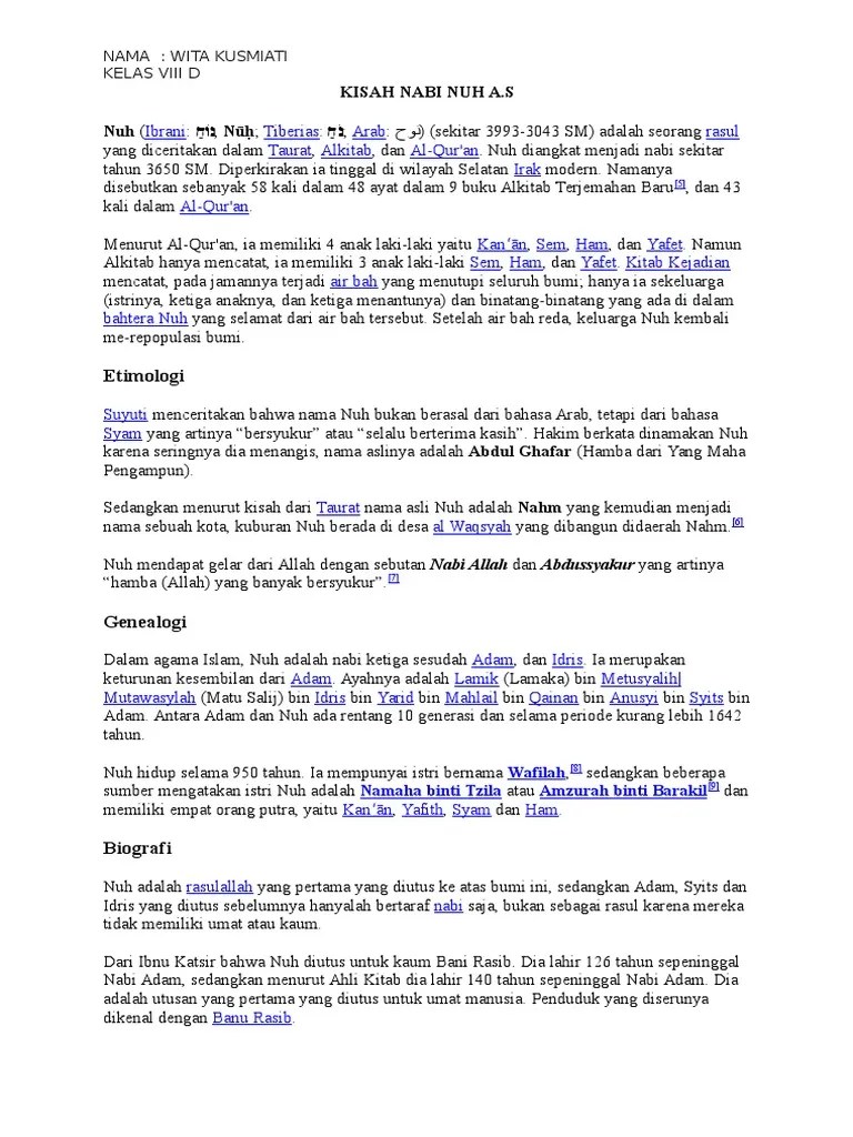 Anak Nabi Nuh Menurut Alkitab
