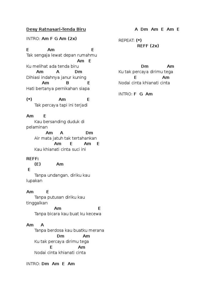 Kord Tenda Biru Desy Ratnasari | PDF