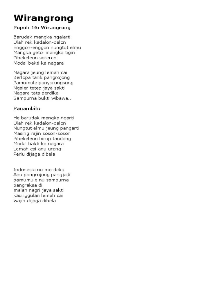 Pupuh Wirangrong | PDF