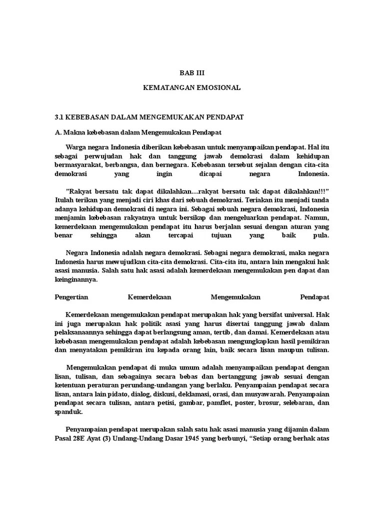 Kebebasan Dalam Mengemukakan Pendapat | PDF