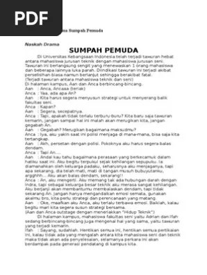 Naskah Drama Tema Sumpah Pemuda | PDF