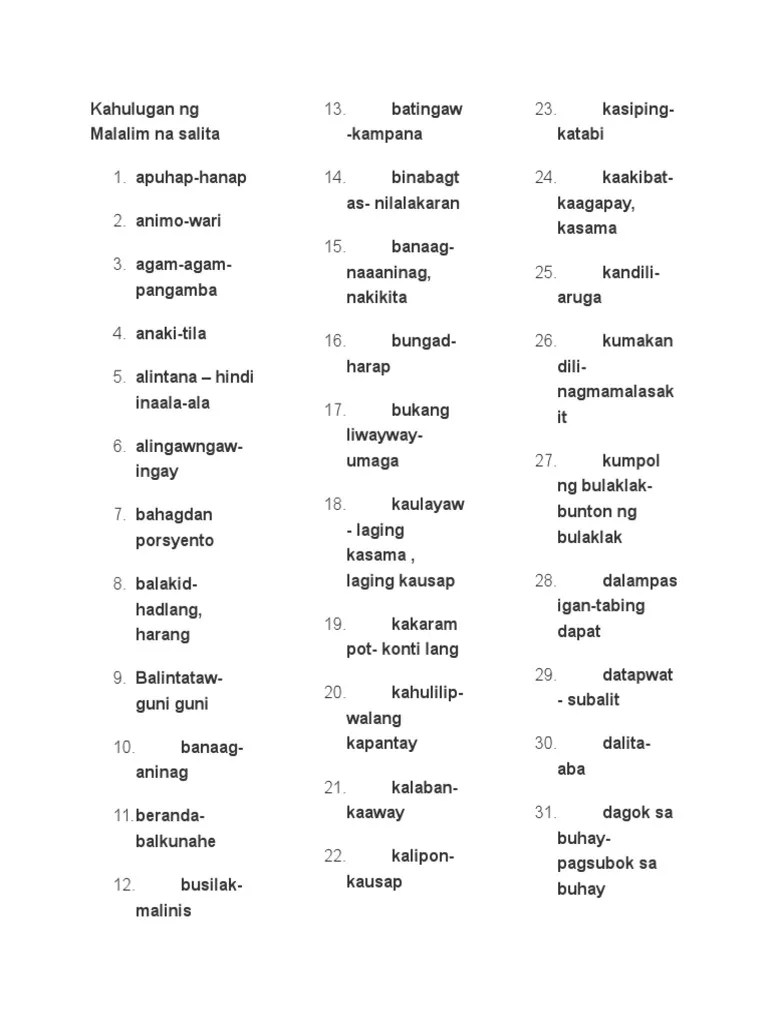 Ang website na ito ay para sa mga taong may iba't ibang hindi nila . Kahulugan Ng Malalim Na Salita