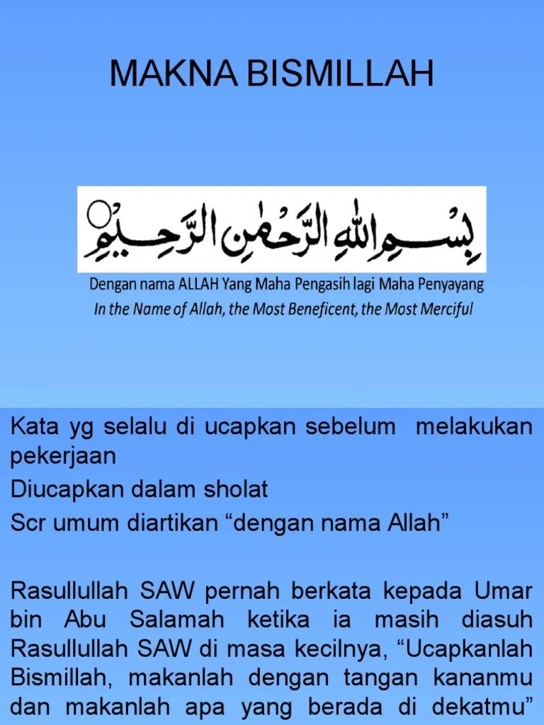 Basmalah Bismillah | PDF