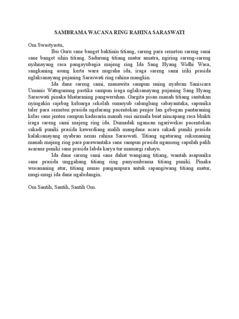 Contoh Pamuput Pidarta – Beinyu.com