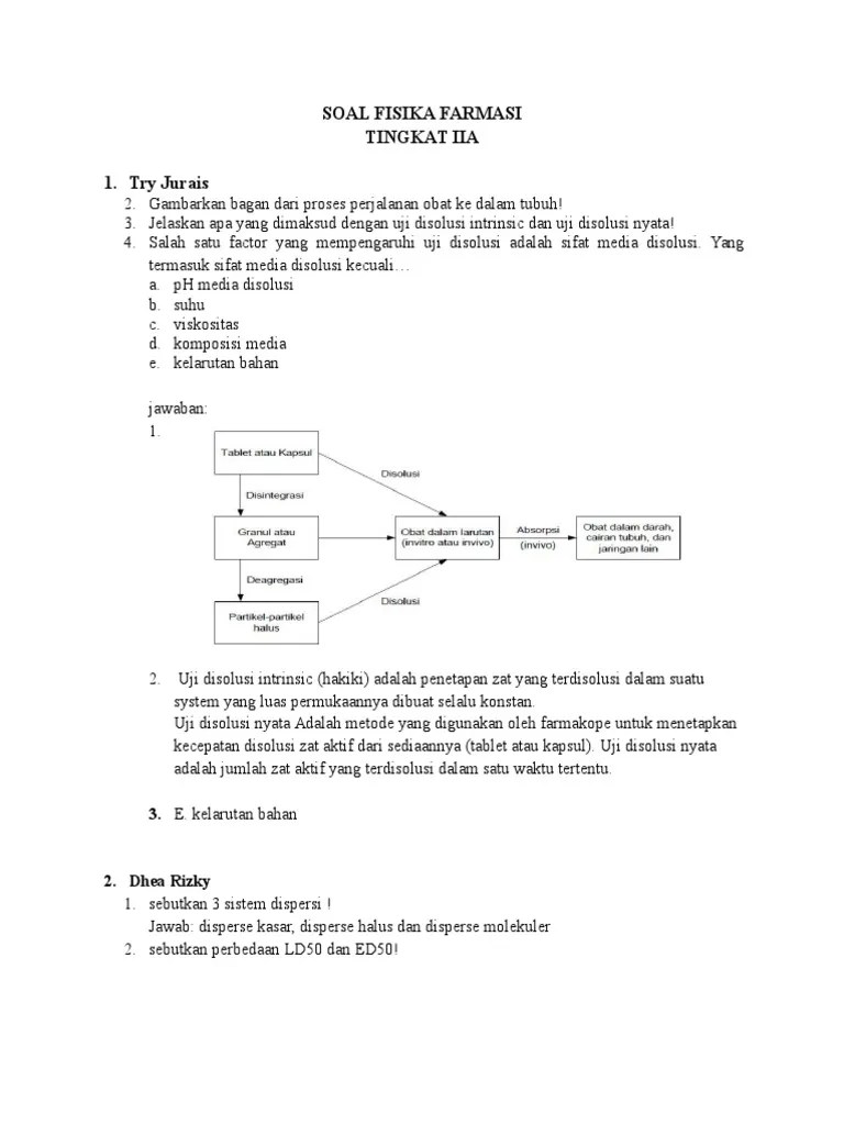 Gaya tarik (f) = 100 . Soal Fisika Farmasi Iia Pdf