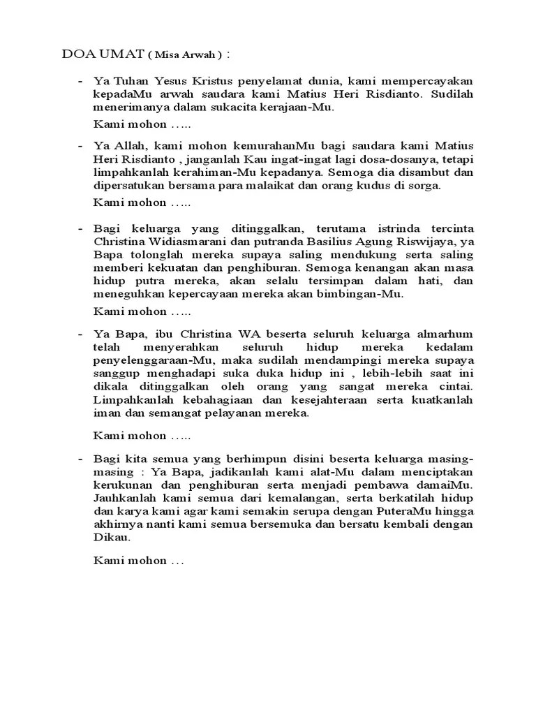 DOA UMAT Misa Ibadat Kebangkitan | PDF