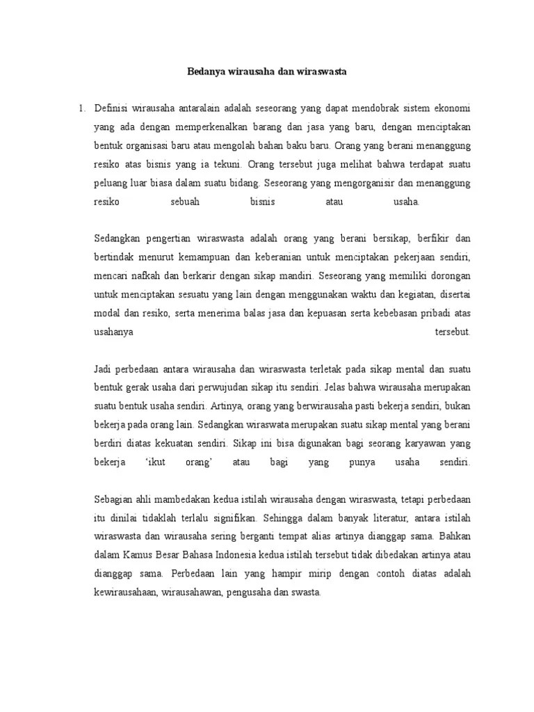 6 tips mengelola modal usaha . Bedanya Wirausaha Dan Wiraswasta Pdf
