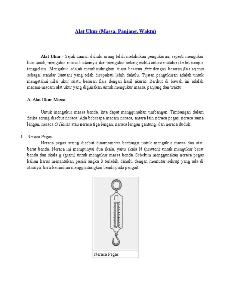 Alat Ukur | PDF