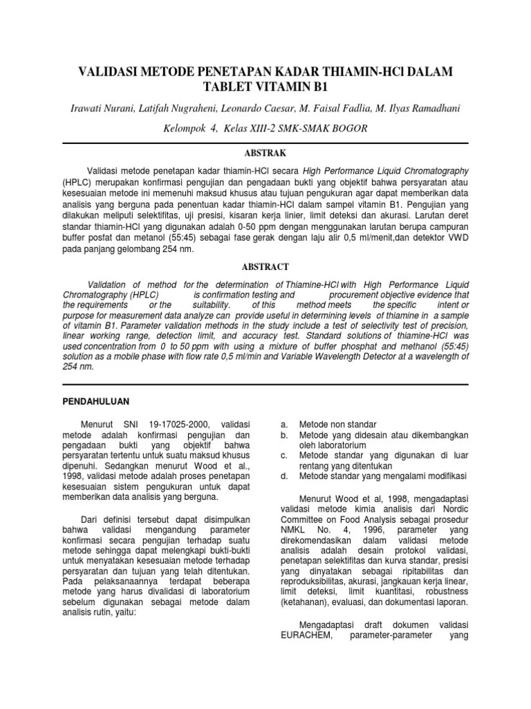 Jurnal Validasi | PDF