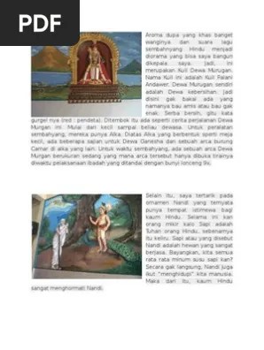 Aroma Dupa Yang Khas Banget Wanginya Dan Suara Lagu Sembahnyang Hindu  Menjadi Diorama Yang Bisa Saya Bangun Dikepala Saya | PDF