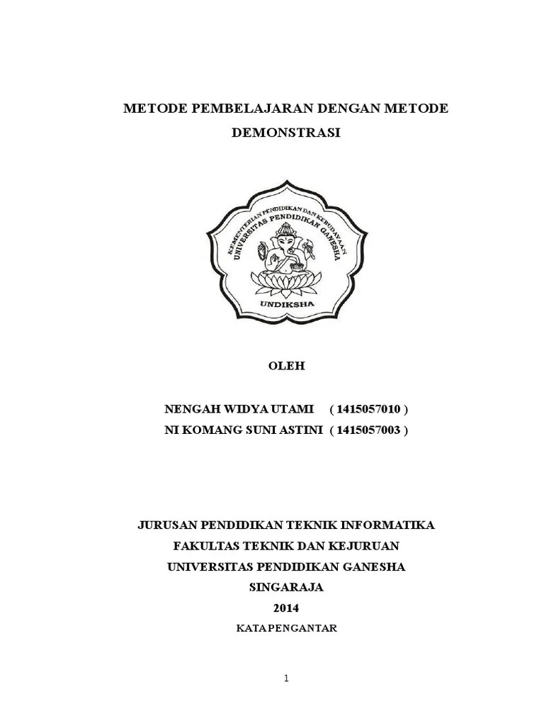 Makalah Metode Demonstrasi | PDF