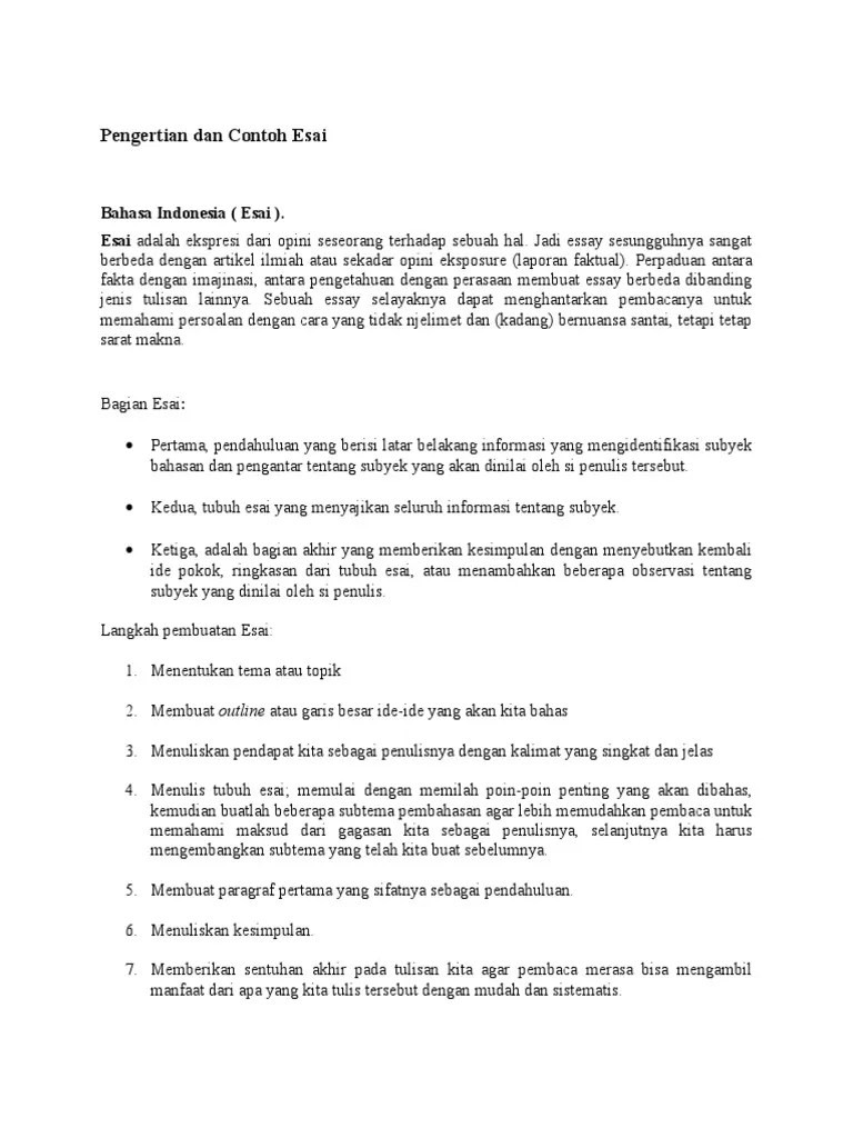 Contoh Paragraf Essay – Pigura