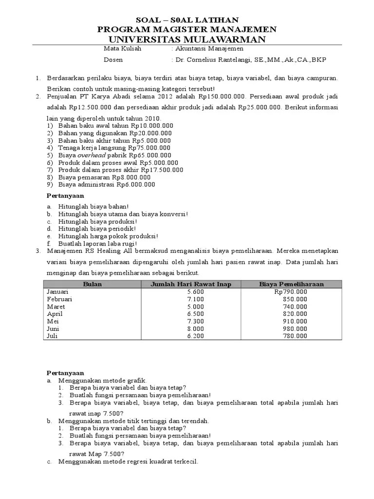Soal - Soal Latihan | PDF