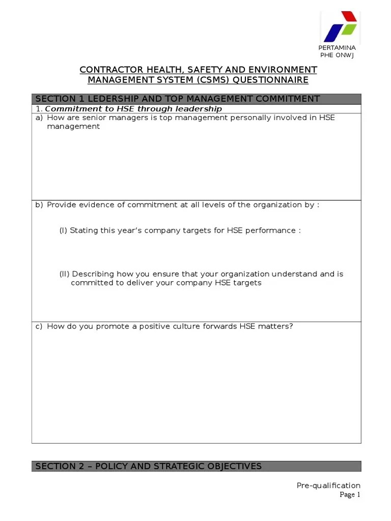 Finden und vergleichen sie online assessment tool online. CSMS+-+PHE+ONWJ+Pertamina | Personal Protective Equipment ...