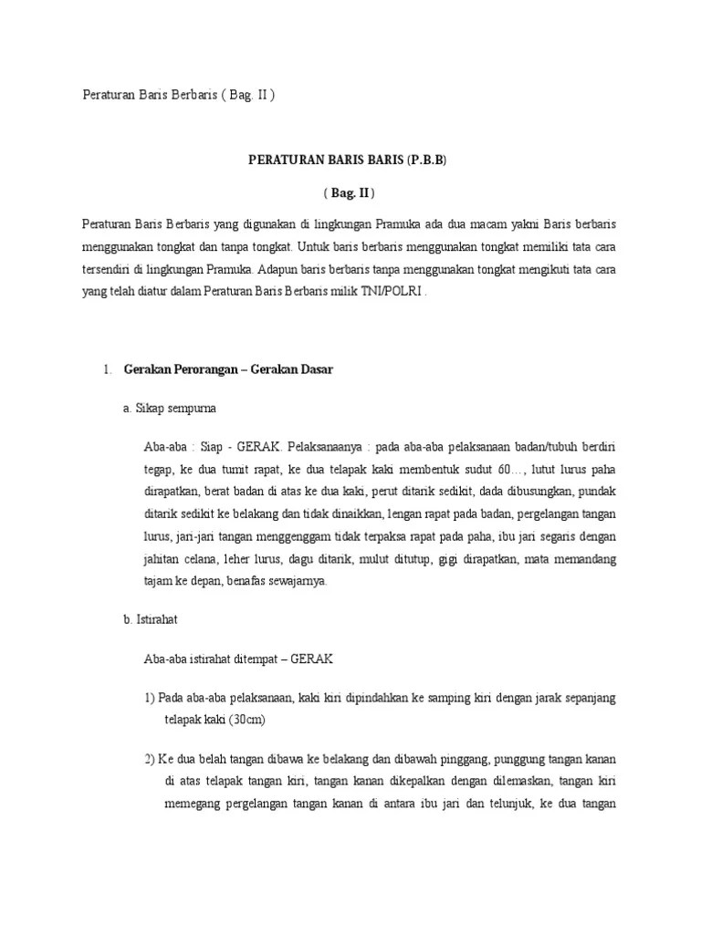 Peraturan Baris Berbaris