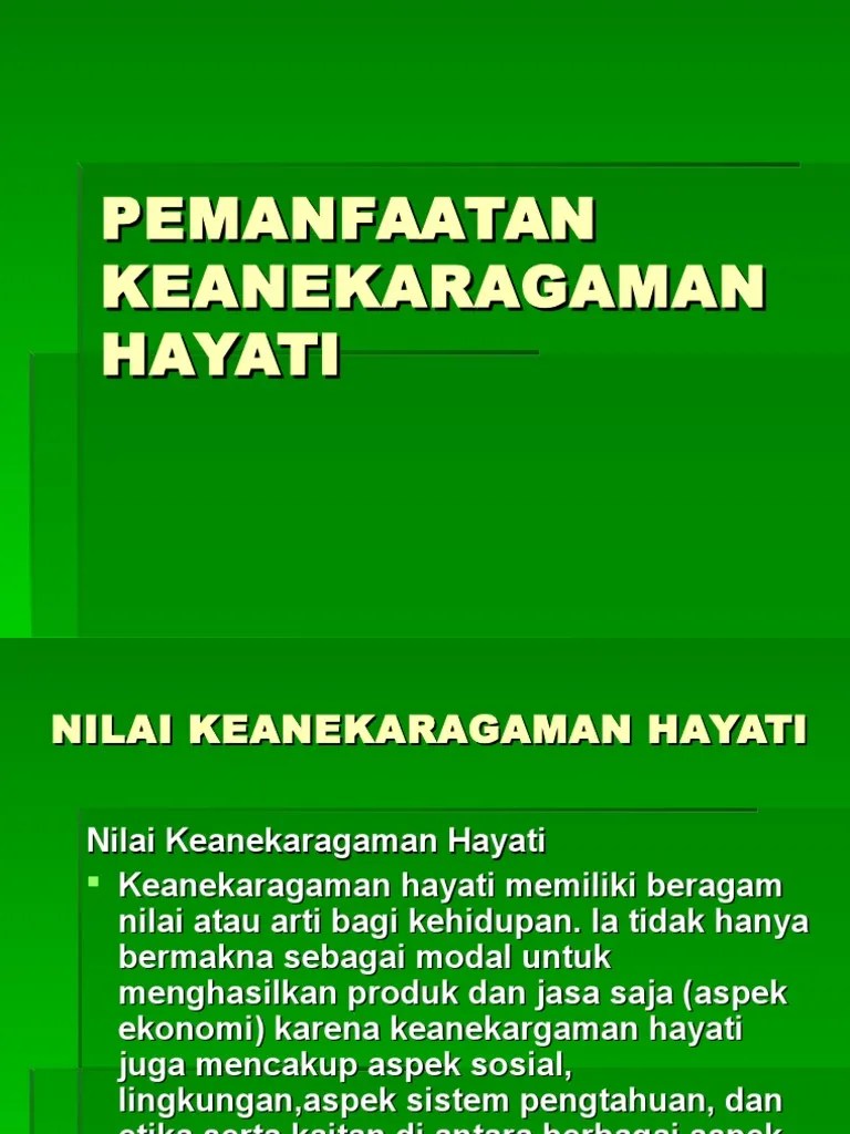 Pemanfaatan Keanekaragaman Hayati | PDF
