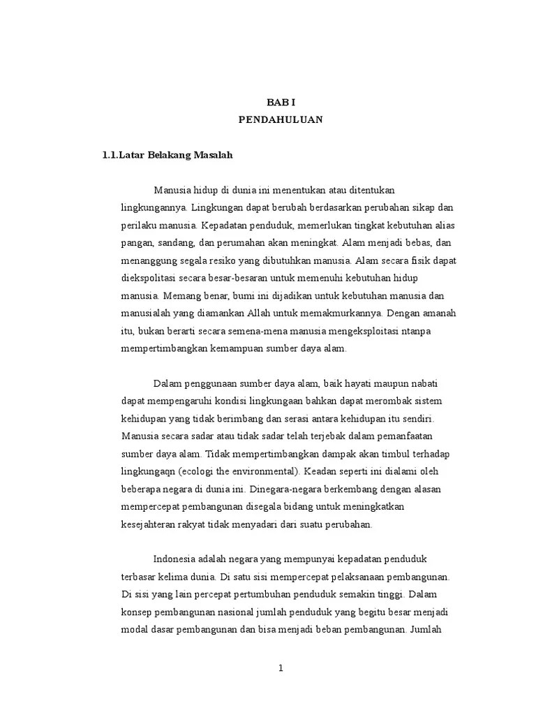 Hubungan Kependudukan Dengan Lingkungan Hidup - Aminudin | PDF