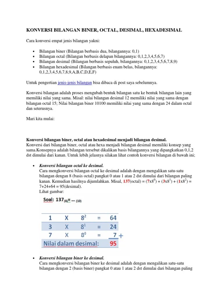 1empat = (1.4^0) = 1. Contoh Soal Dan Jawaban Ip Address Biner Ke Desimal Masnurul