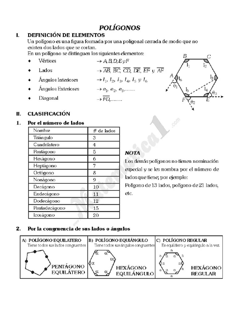 El polígono de nueve lados y nueve ángulos es un eneágono o nonágono. Poligonos Ejercicios De Sexto De Primaria Pdf