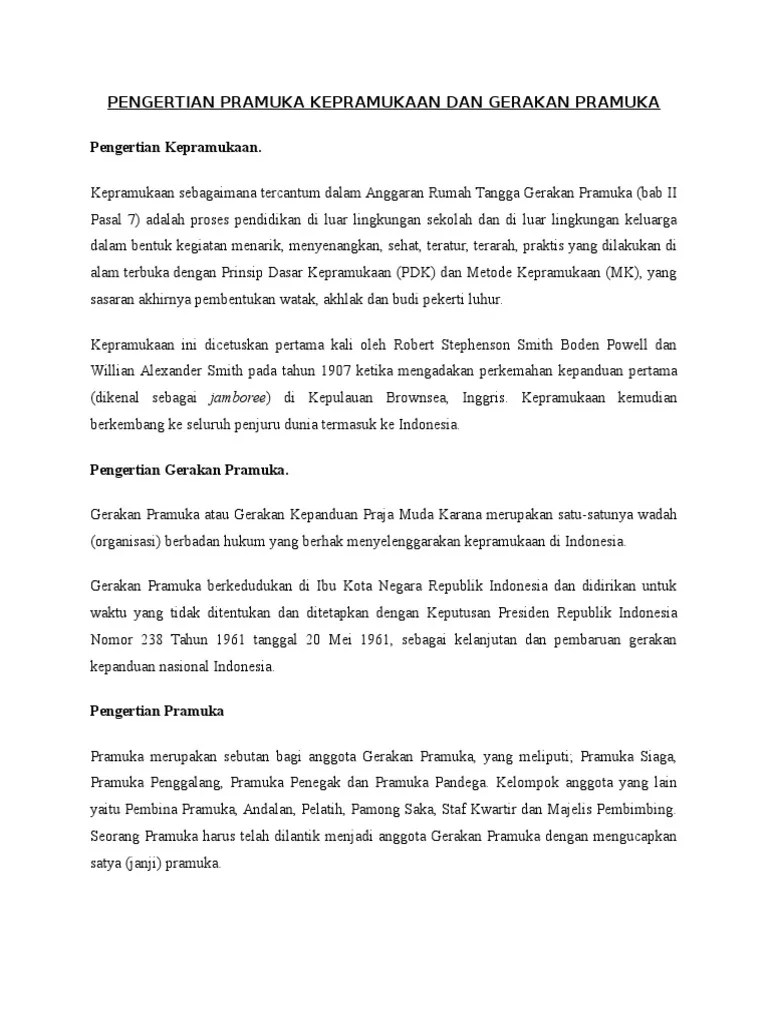 Pengertian pramuka dan sejarah pramuka | apa itu pramuka? Pengertian Pramuka Blog Materi Pramuka