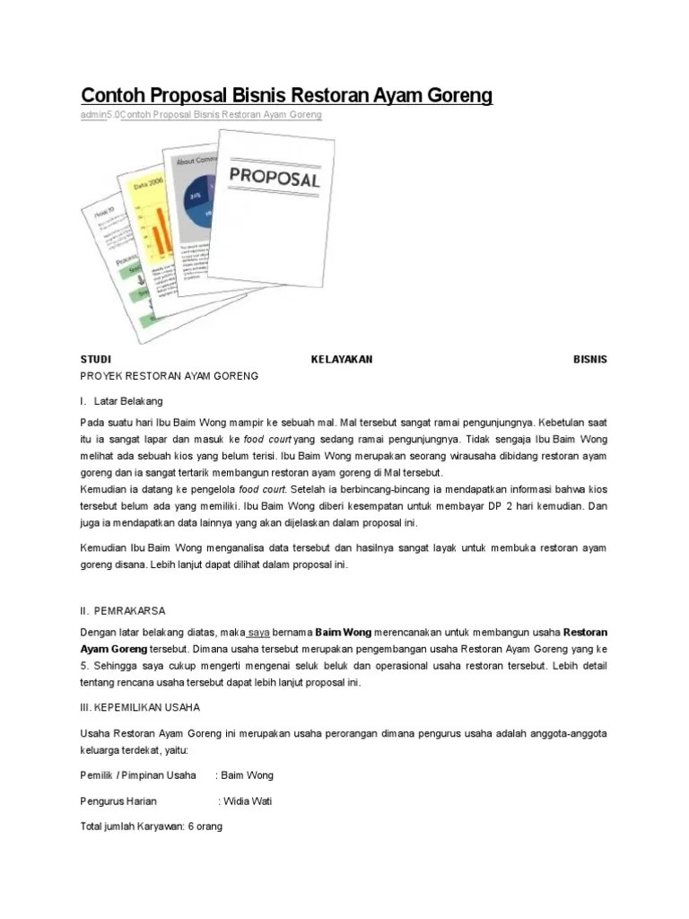 Download Proposal Rencana Bisnis Ayam Geprek Pics 2021