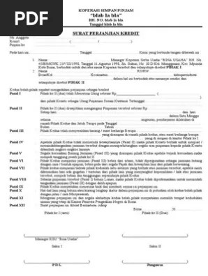 Temukan informasi lengkap tentang contoh surat lamaran kerja di koperasi simpan pinjam. Contoh Surat Kesepakatan Pdf