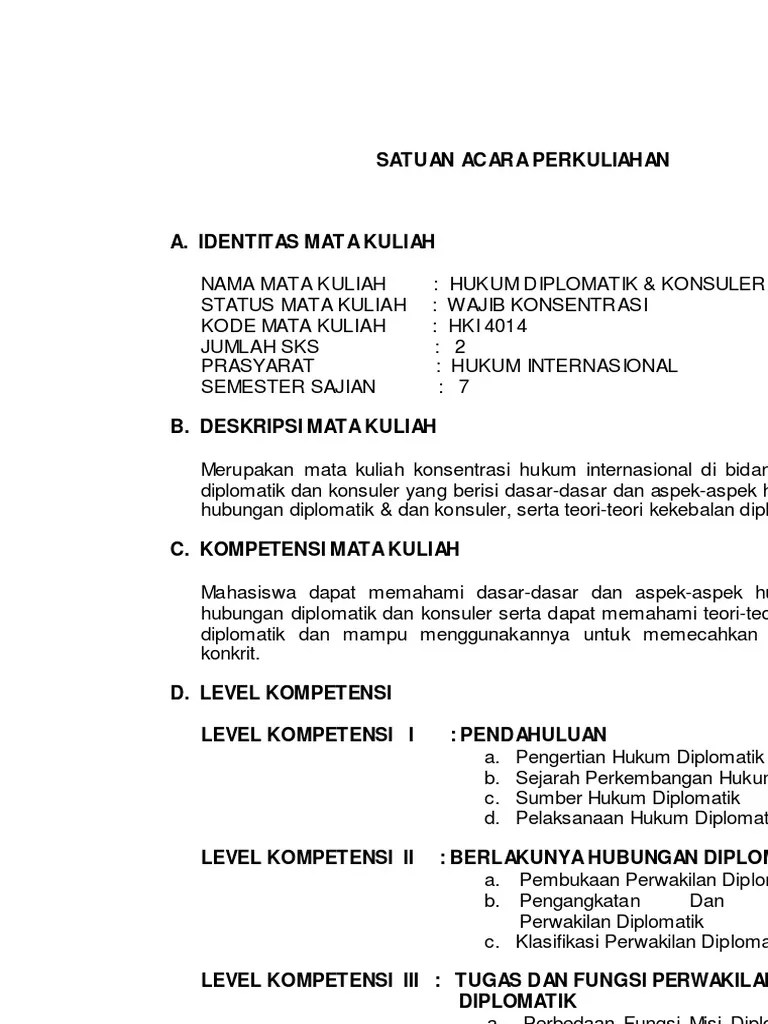 Hukum Diplomatik Dan Konsuler | PDF