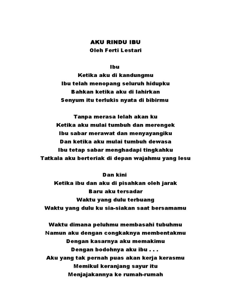 Aku Rindu Ibu | PDF