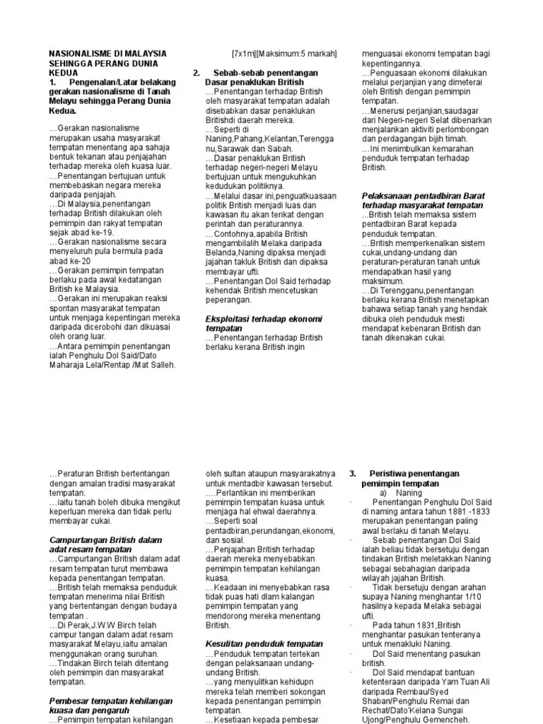 Dalam skema ini, f bermaksud fakta, h bermaksud huraian dan c . Sejarah Kertas 3 Tingkatan 5 Bab 2 Kbat Mauricectz