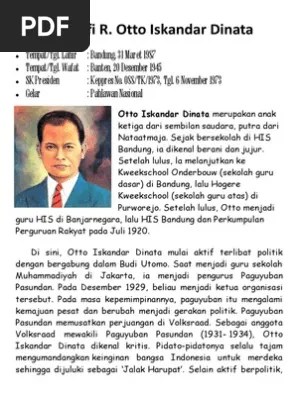 Biografi R Otto Iskandar Dinata | PDF